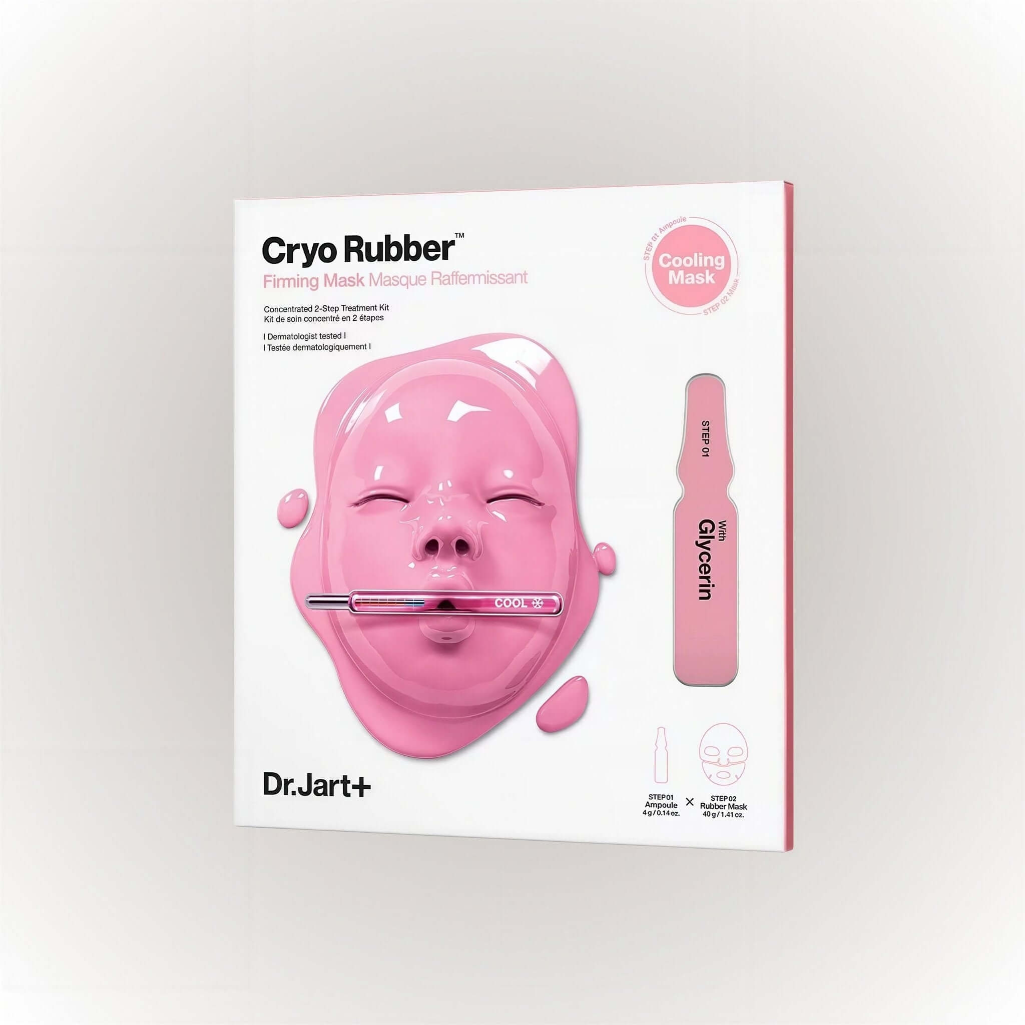 Dr.Jart+ Cryo Rubber Firming Mask för en cooling och uppstramande behandling av huden.