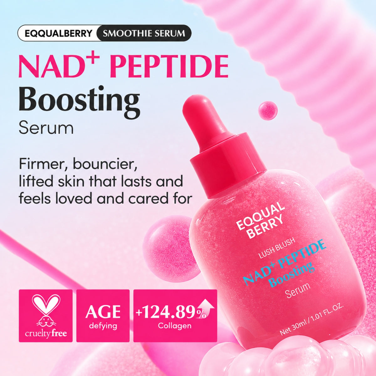 Eqqualberry NAD+ Peptide Boosting Serum 30ml