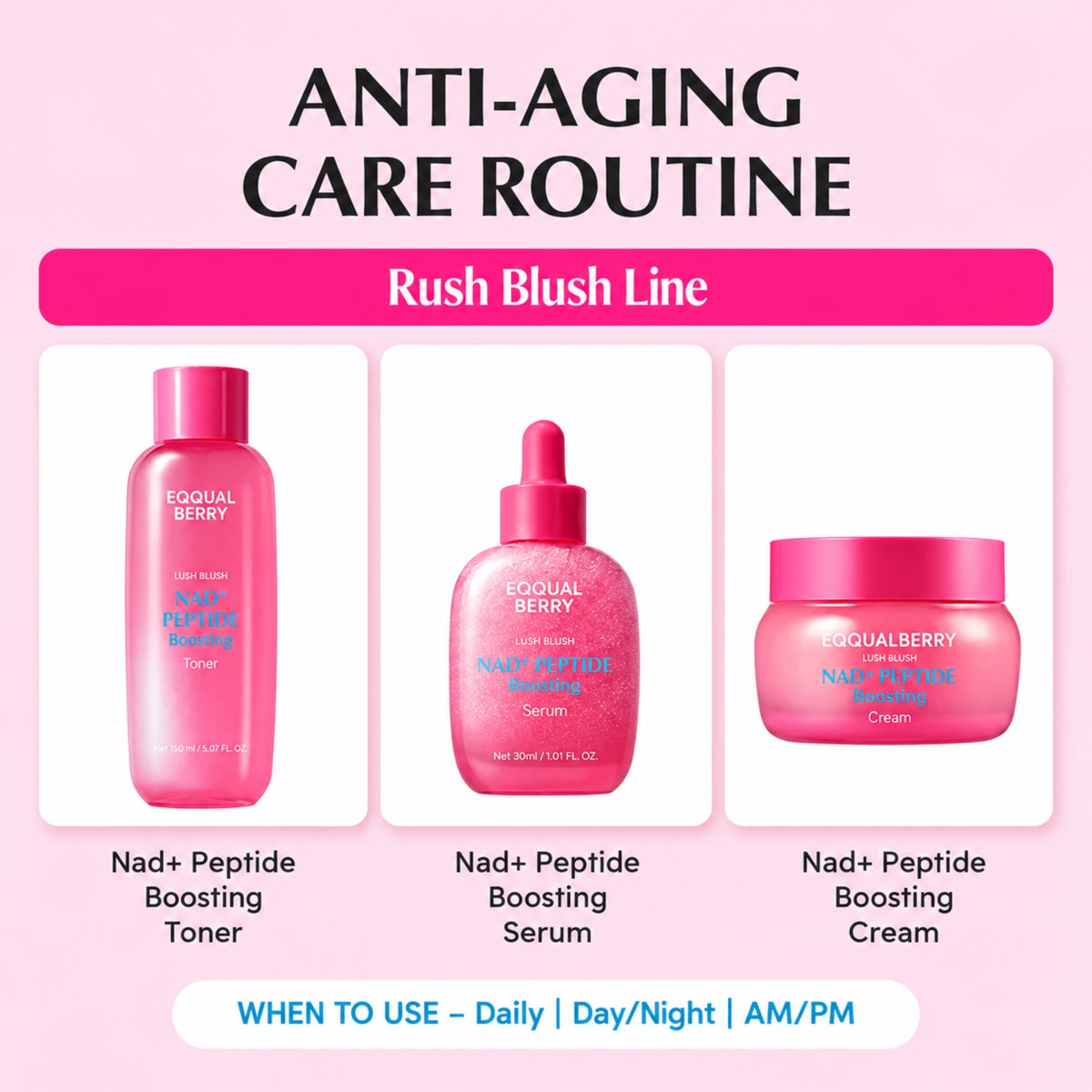 Eqqualberry NAD+ Peptide Boosting Toner 150ml