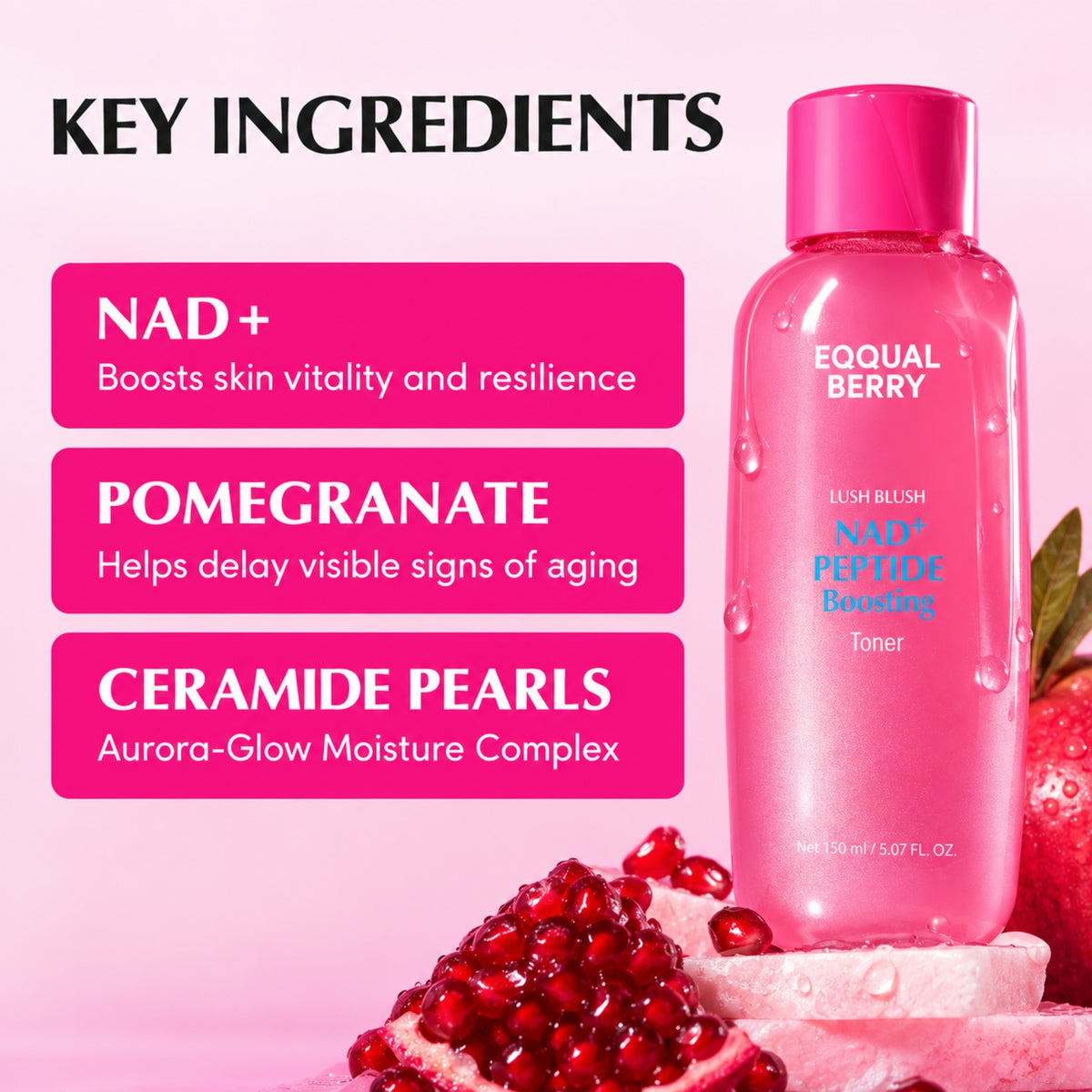 Eqqualberry NAD+ Peptide Boosting Toner 150ml