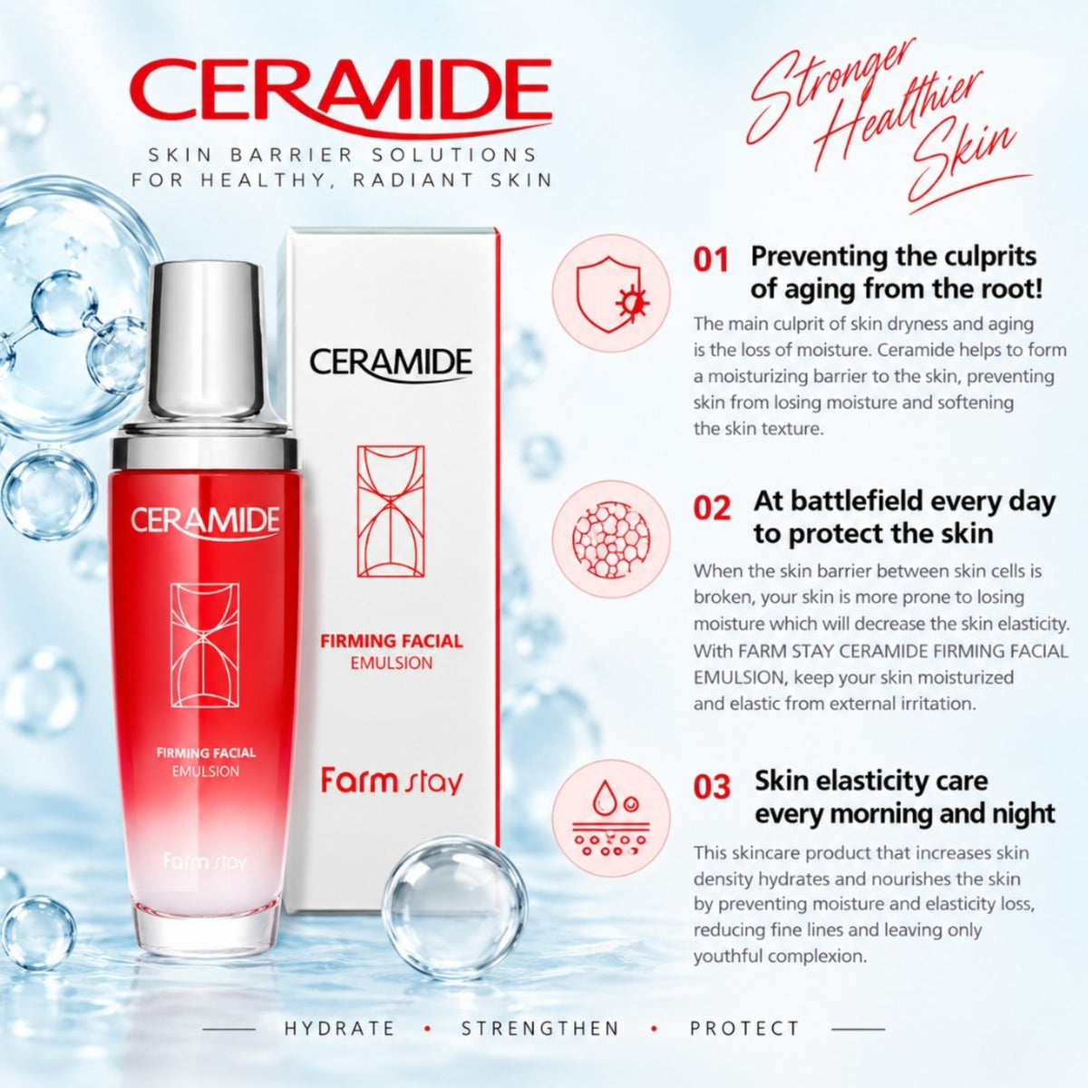 Farm stay Ceramide Firming Facial Emulsion 130ml