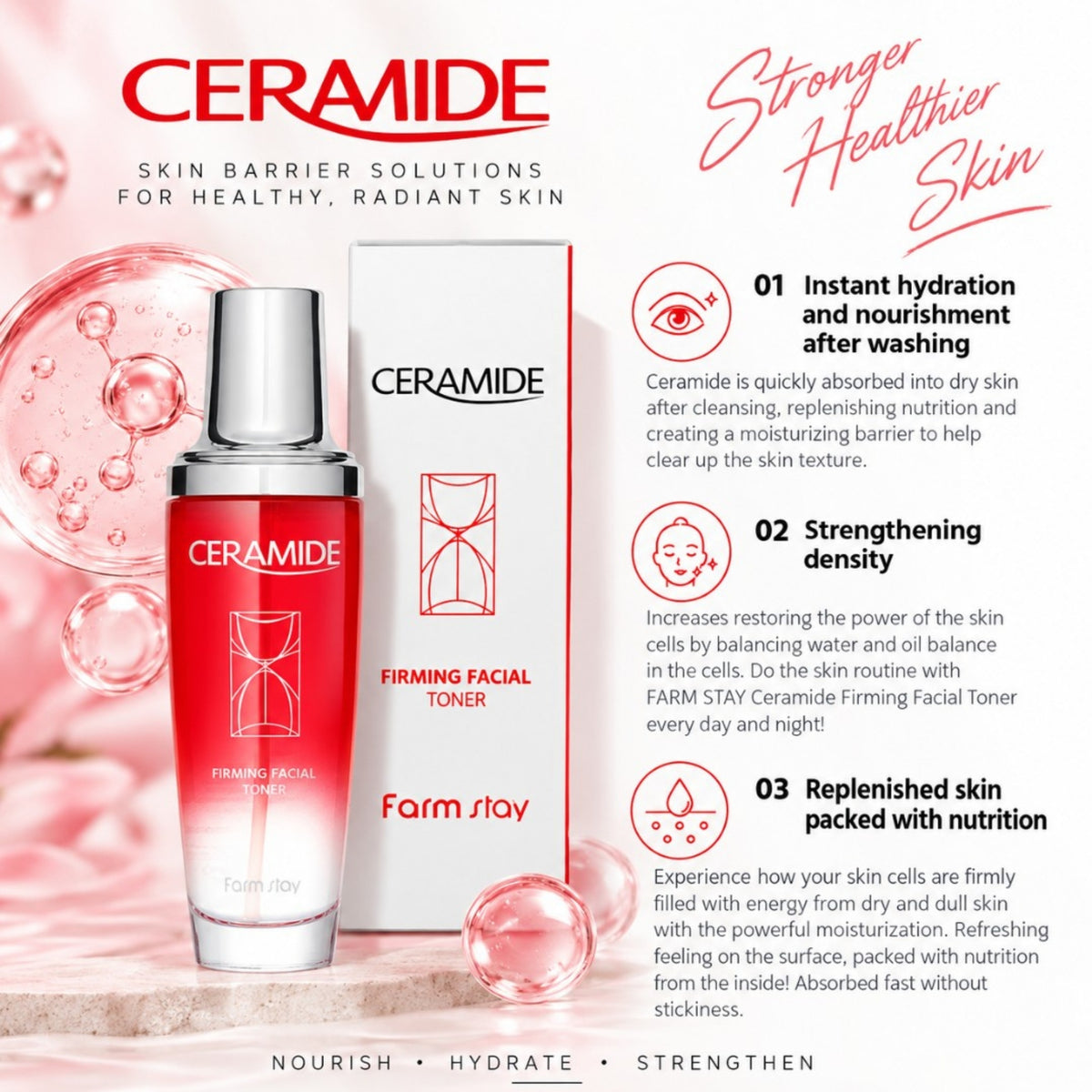 Farm stay Ceramide Firming Facial Toner 130ml