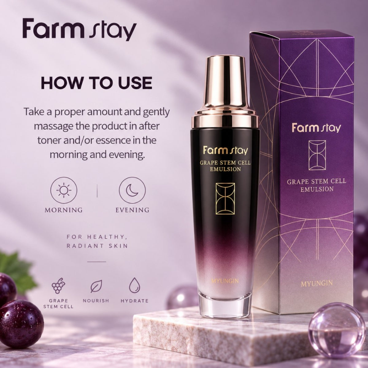 Farm stay Grape Stem Cell Emulsion 130ml