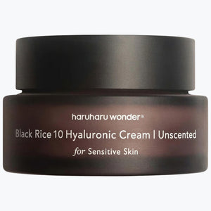 Haruharu Wonder svart ris-hyaluronkräm, oparfymerad, 50 ml i glasburk