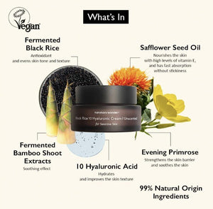 Haruharu Wonder Black Rice 10 Hyaluronic Cream Unscented 50ml - | SKNLÛX