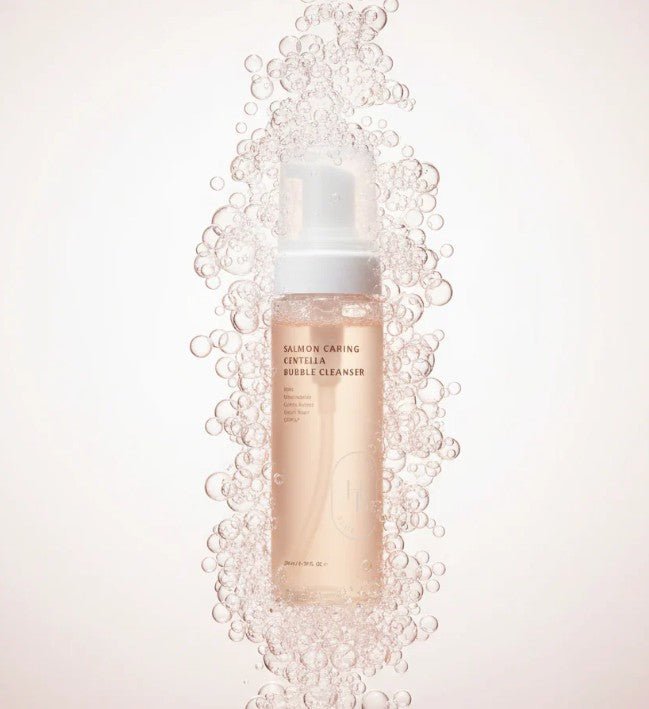 Heveblue Salmon Caring Centella Bubble Cleanser 200ml - | SKNLÛX