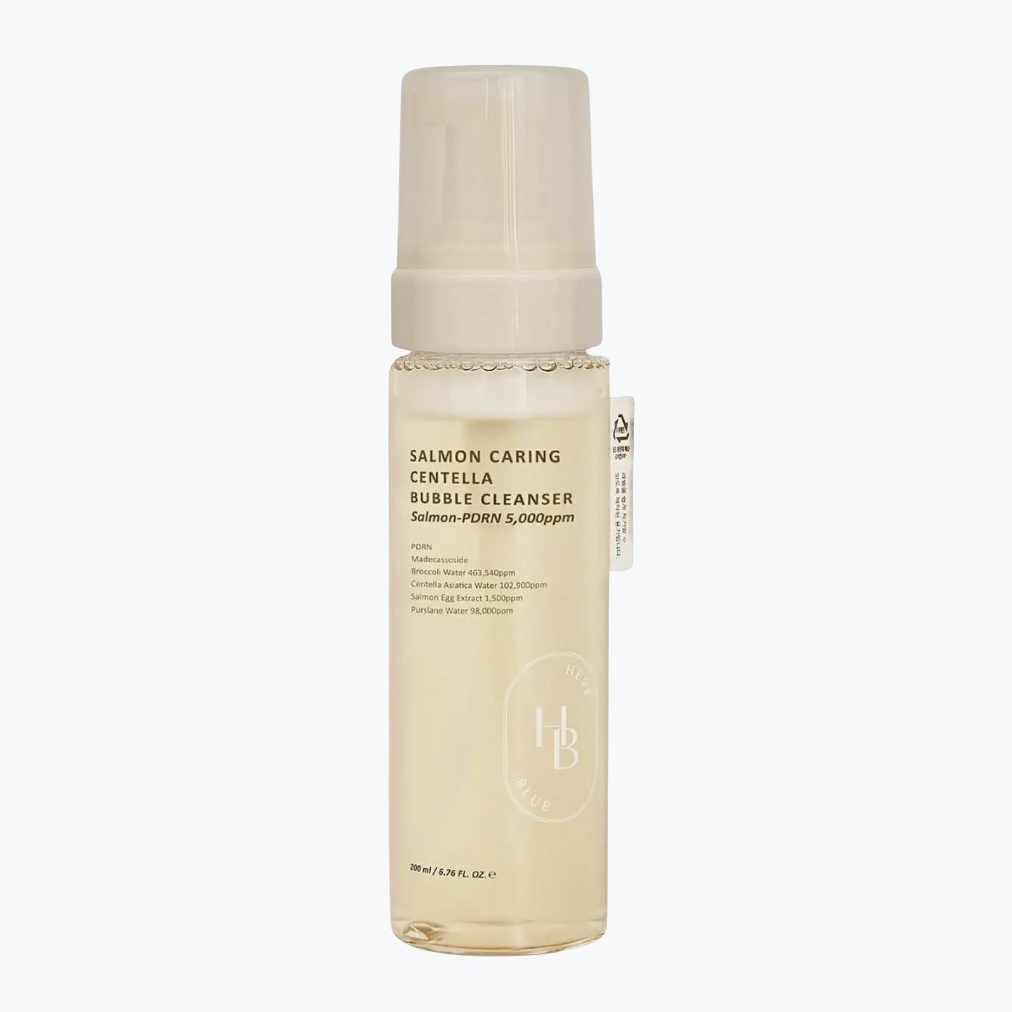 Heveblue Salmon Caring Centella Bubble Cleanser 200ml