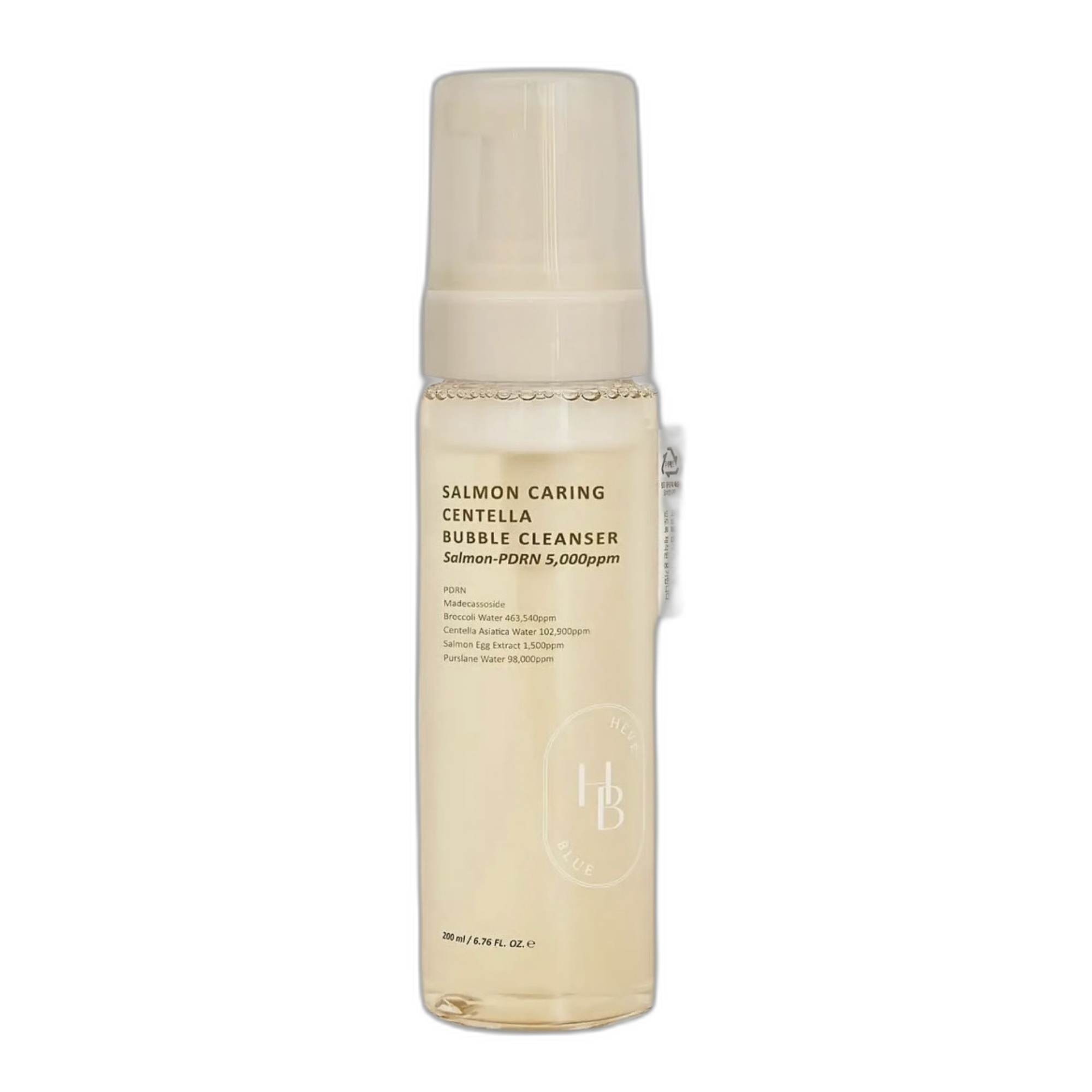 Heveblue Salmon Caring Centella Bubble Cleanser 200ml