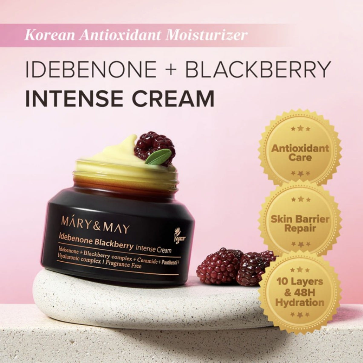 Mary & May Idebenone + Blackberry Complex Intense Care Cream 70g