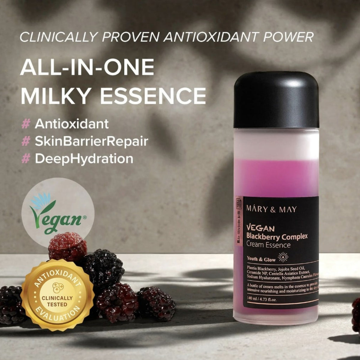 Mary & May Vegan Blackberry Complex Cream Essence 140ml