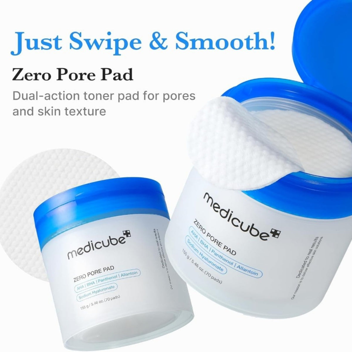 Hudvårdsburkar och porpads för Zero Pore Pad från medicube