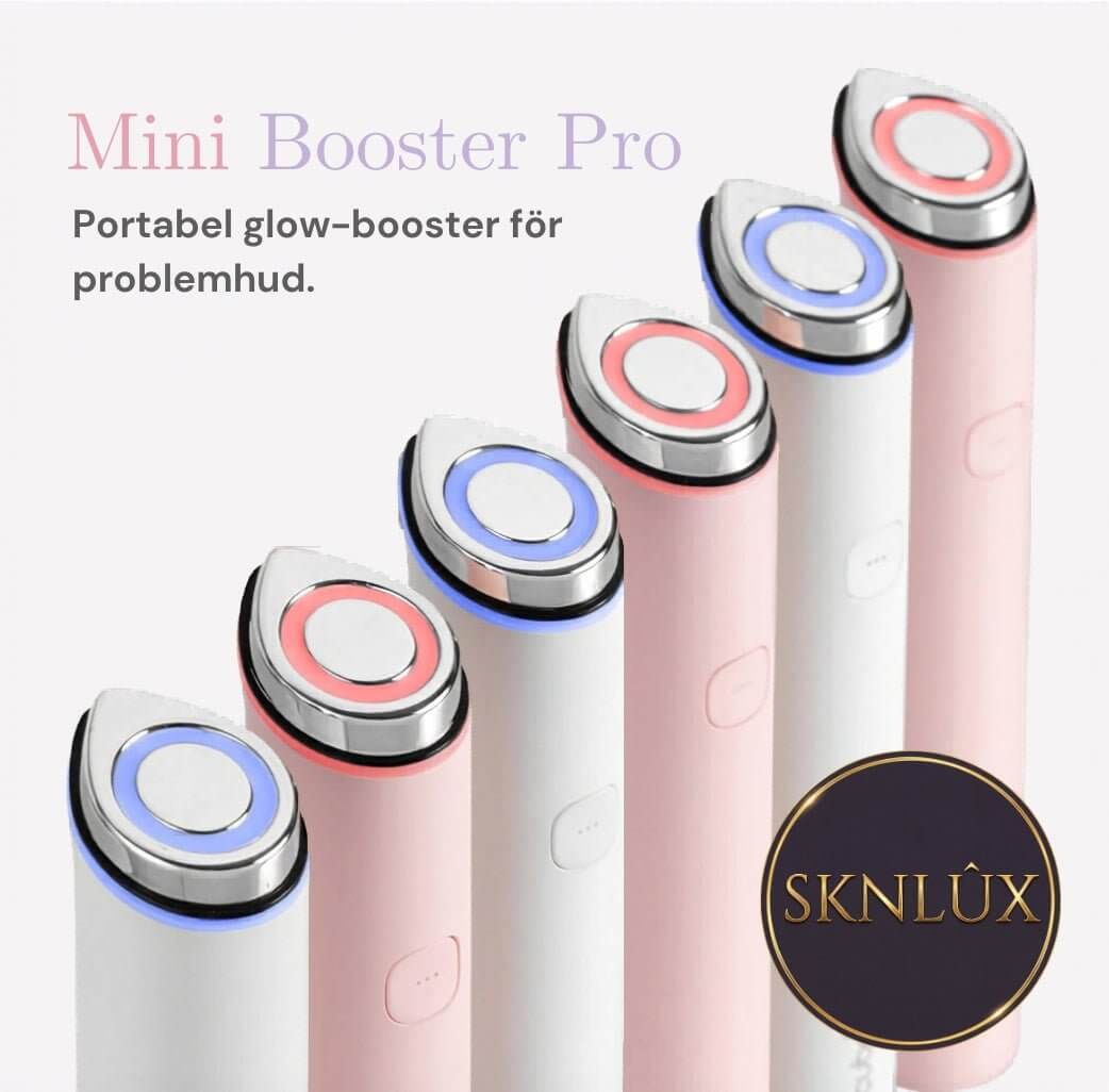 Medicube AGE-R Booster Pro Mini i rosa, portabel enhet för hudvård och glow.