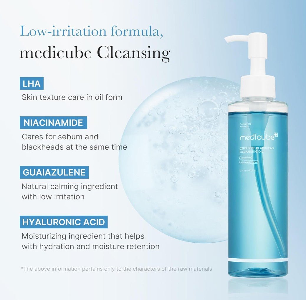 Medicube Zero Pore Blackhead Cleansing Oil 205ml - | SKNLÛX