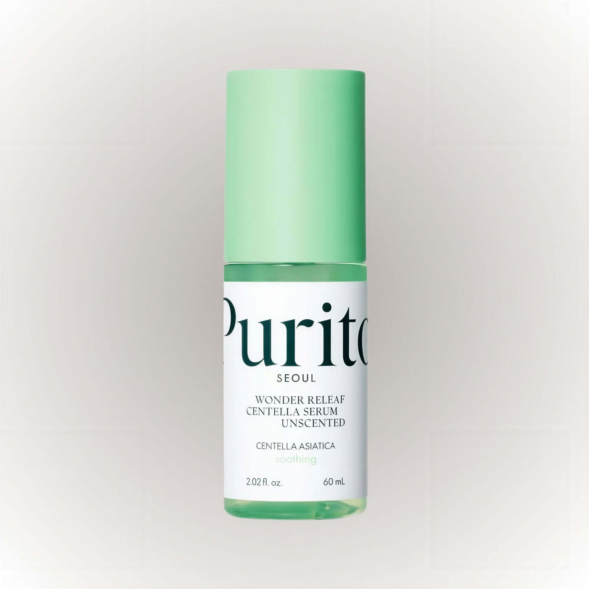 Purito SEOUL Wonder Releaf Centella Serum 60ml med lugnande och barriärstärkande egenskaper.