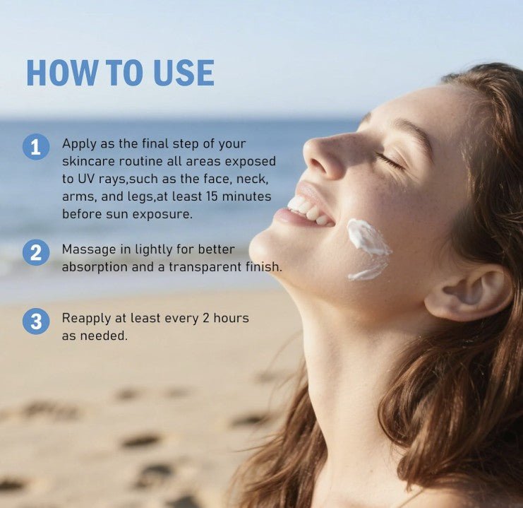 Beauty Of Joseon Relief Sun Aqua-Fresh instruktioner för användning av solskydd på stranden.