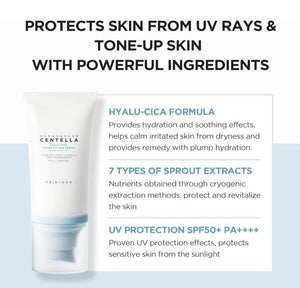SKIN1004 Madagascar Centella Hyalu-Cica Water-Fit Sun Serum med skydd mot UV-strålar och kraftfulla ingredienser