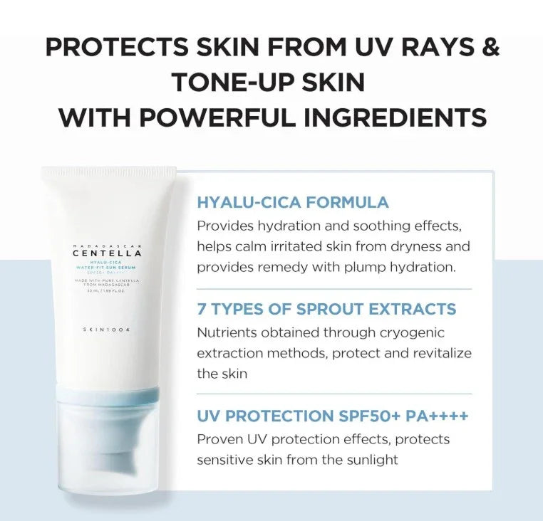 Madagascar Centella Hyalu-Cica Water-Fit Sun Serum SPF50+ PA++++ 50ml