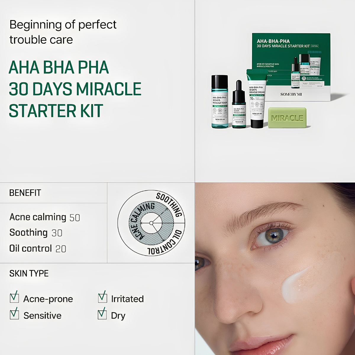 SOME BY MI AHA-BHA-PHA 30 Days Miracle Starter Kit 4-Delar