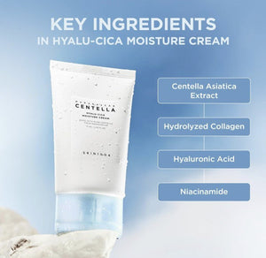 SKIN1004 Madagascar Centella Hyalu-Cica Water-Fit Sun Serum med nyckelingredienser för hudvård