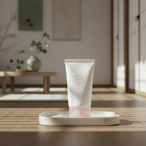 SKIN1004 gelkräm i vit tub med rosa botten, Centella-porutjämnande