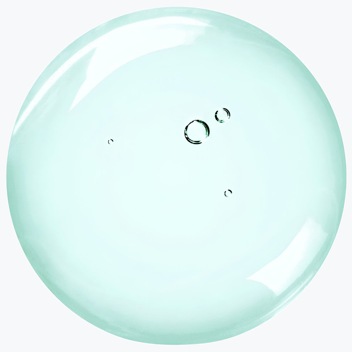 Mintfärgad, genomskinlig gelglans i rund form