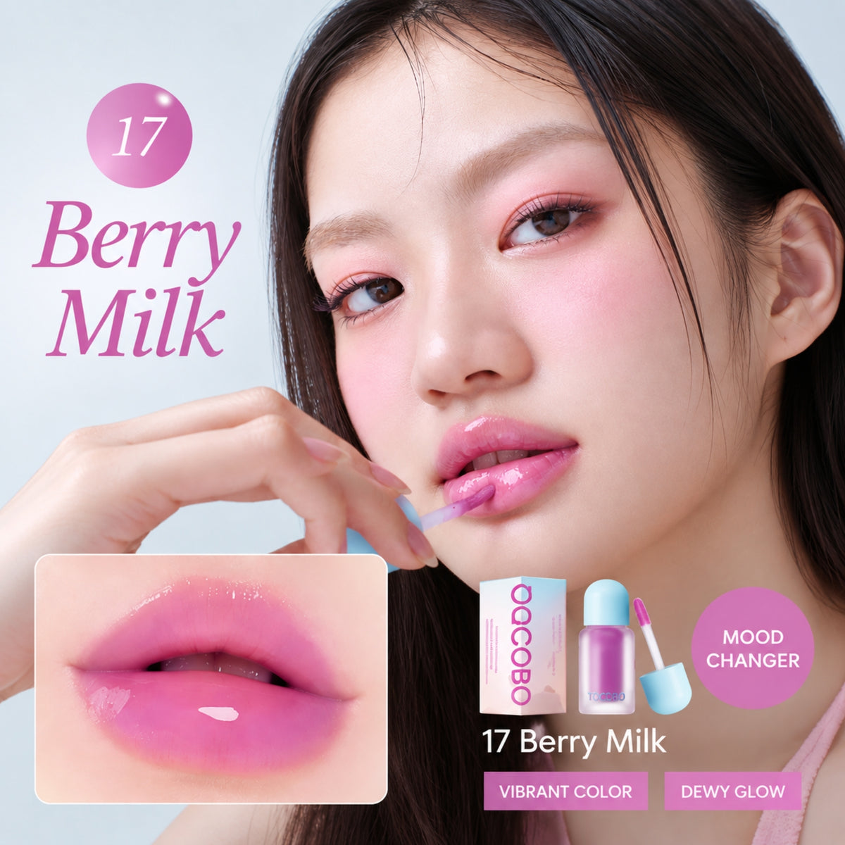 TOCOBO Juicy Berry Plumping Lip Oil #17 Berry Milk