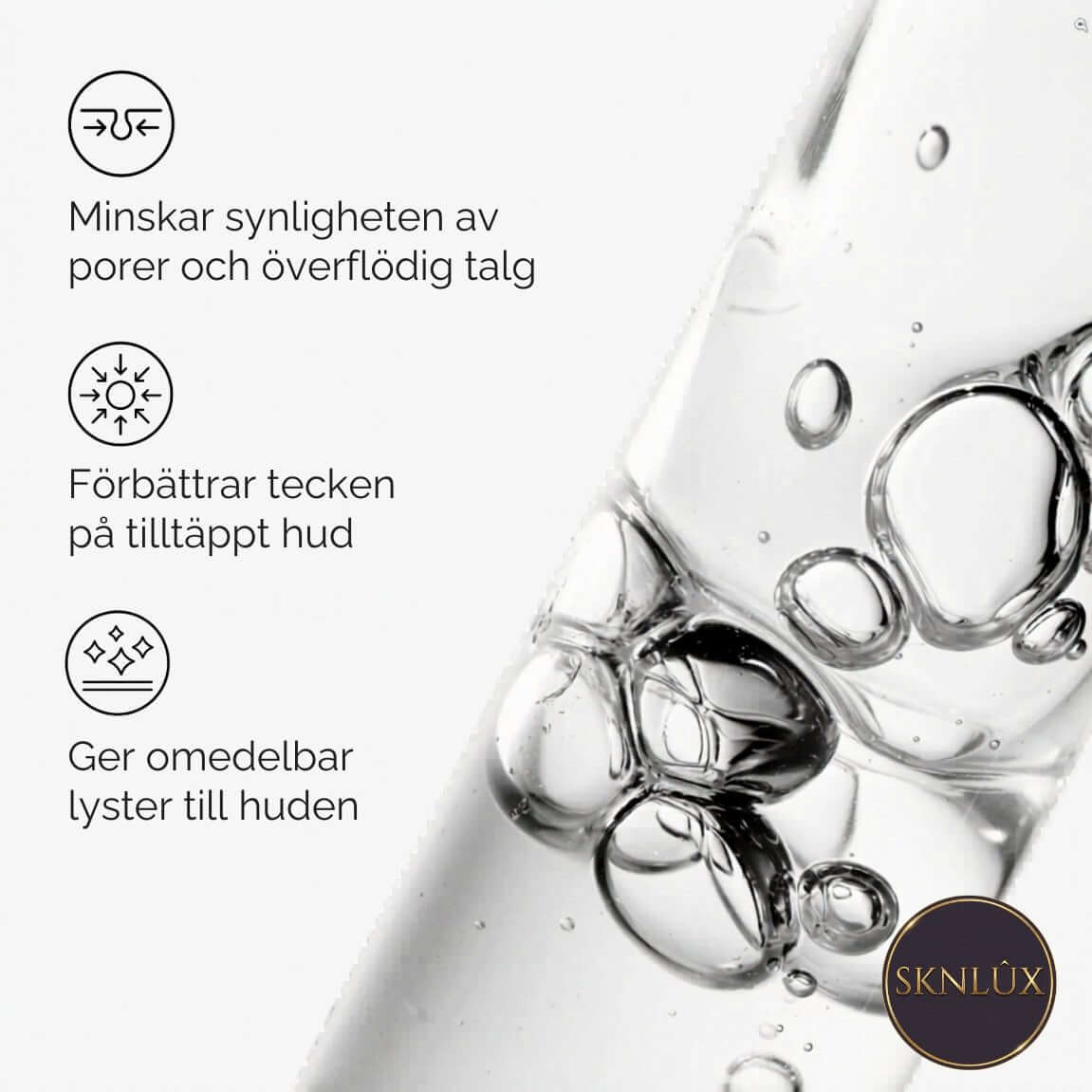 The Ordinary Niacinamide 10% + Zinc 1% ingredienser för att minska porer och ge lyster till huden.