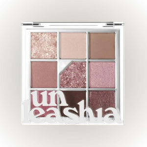 Unleashia Glitterpedia Eye Palette No.5 Dusty Rose med mjuka rosatoner och glänsande glitterfinish.