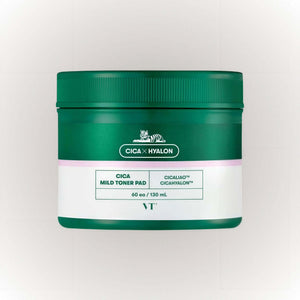 VT Cosmetics Cica Mild Toner Pad 130ml 60-Pads för återfuktning och rengöring av huden