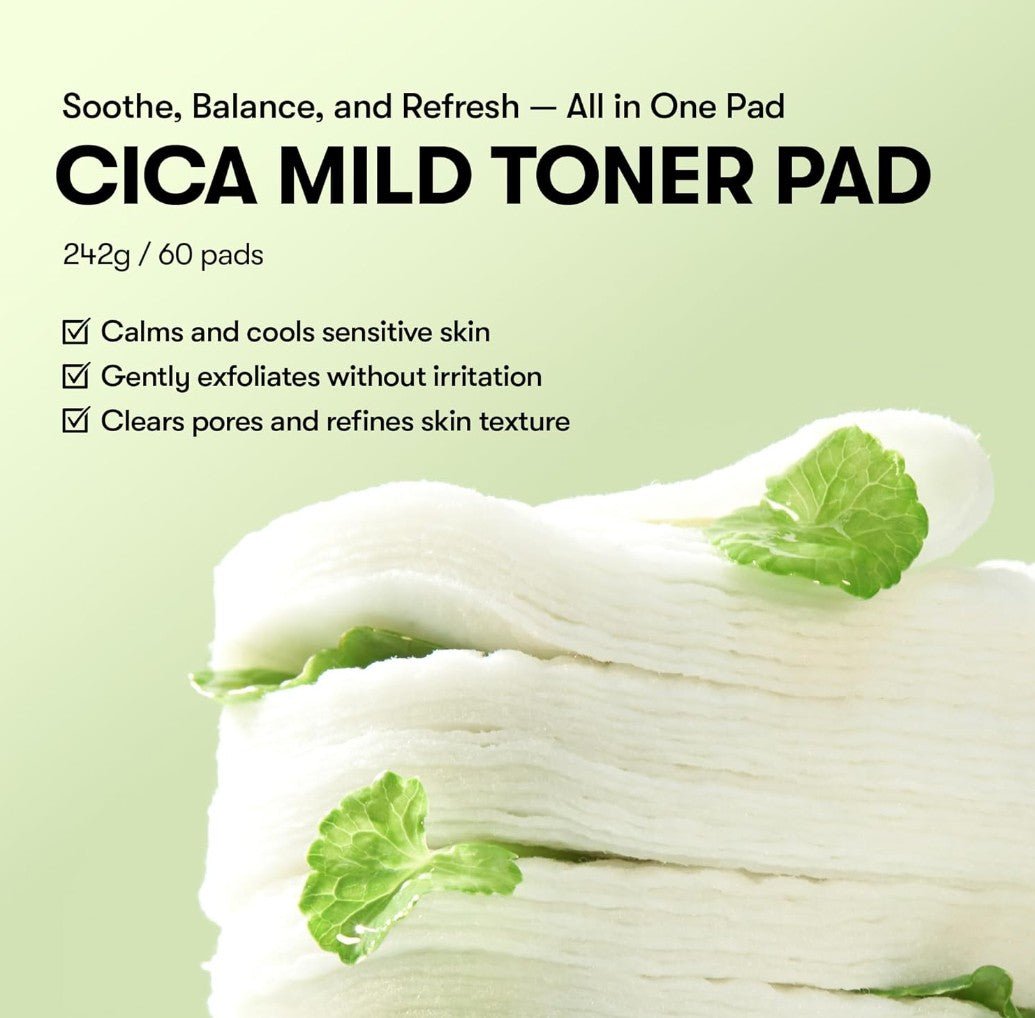 VT Cosmetics Cica Mild Toner Pad 130ml 60 - Pads - | SKNLÛX