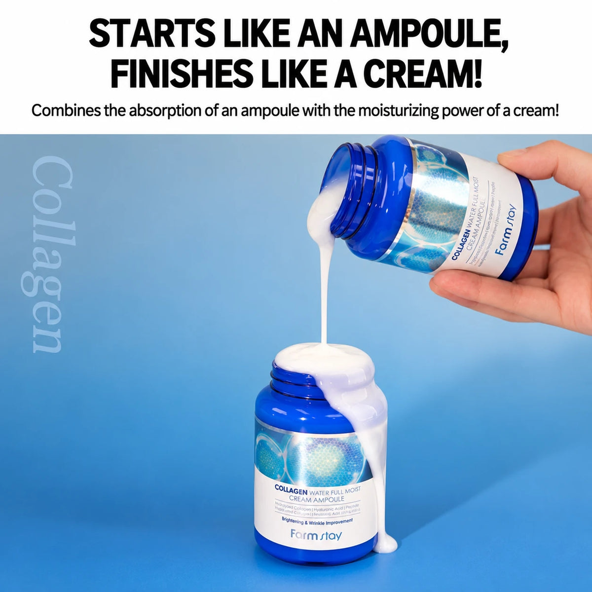 Farm stay Collagen Water Full Moist Cream Ampoule 250ml