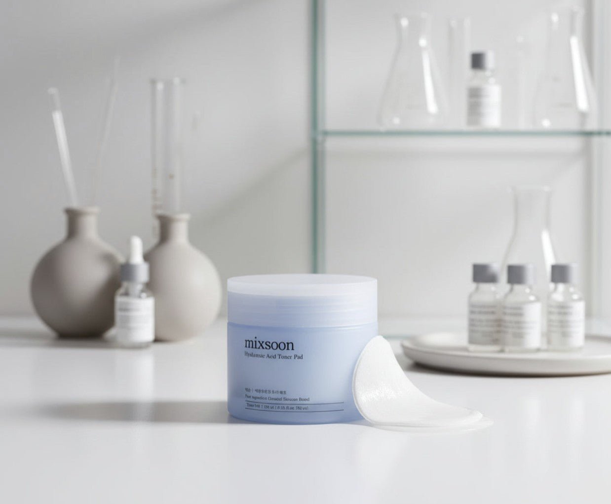 mixsoon Hyaluronic Acid Toner Pad 80 - Pads 180ml - | SKNLÛX